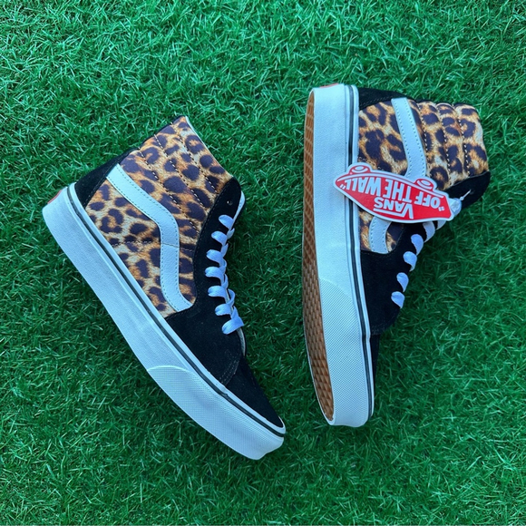 Vans Sk8 Hi Leopard Black / True White - Picture 5 of 10